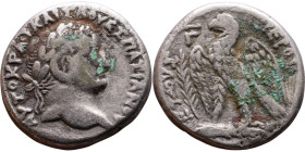 Vespasian (69-79) Syria: Antioch. Tetradrachm Obverse: Laureate head of emperor right, with aegis Reverse: Eagle on thunderbolt, left

24mm 12.29g