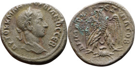 Gordian III (238-244)Tetradrachm. Obverse: Bust of emperor. Reverse: Eagle standing left, head right, wreath in beak, tail right, wings spread

26mm...