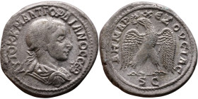 Gordian III (238-244)Tetradrachm. Obverse: Bust of emperor. Reverse: Eagle standing left, head right, wreath in beak, tail right, wings spread

27mm...