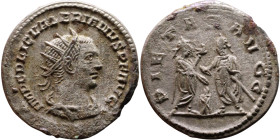 Roman coin – Walerianus (253-260). Bilon Antoninianus

22mm 3.63g