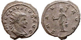 Roman coin – Claudius II Gothicus (268-270) – Bilon Antoninianus

19mm 3.41g