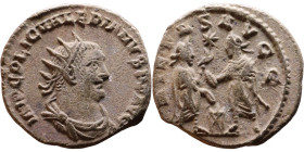 Roman coin – Walerianus (253-260). Bilon Antoninianus

19mm 3.00g
