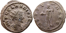 Roman coin – Claudius II Gothicus (268-270) – Bilon Antoninianus

20mm 3.46g