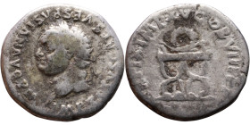 Vespasian (69-79) Denarius Obv: Laureate, draped bust of emperor. Rev: Wreath on curule-chairs.

17mm 3.20g