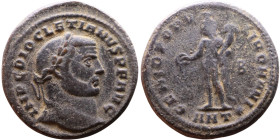 Diocletian (284-305 ). AE follis. Obv.: Laureate head right. Rev.: Genius standing left holds cornucopia

26mm 10.58g