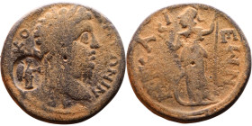 Marcus Aurelius (161-180) Bronze coin. Obv: Laureate, draped bust of emperor. Rev: Standing Athena

Artificial sand patina

27mm 13.43g