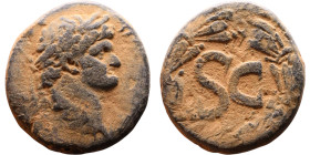Domitian (81-96) Syria: Antioch. Bronze coin. Obverse: Bust of emperor. Reverse: Large S C

Artificial sand patina

24mm 13.83g