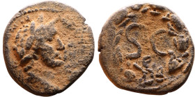 Antoninus Pius (138-161) Syria: Antioch Bronze coin. Obv: bust of emperor. Rev: Large S C

Artificial sand patina

22mm 8.39g