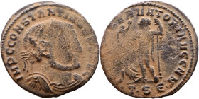 Constantinus I (306-337) follis. Obv: Cuirassed bust of emperor Rev: Jupiter standing left, chlamys across left shoulder, leaning on scepter with eagl...