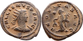 Roman coin – Gallienus (253-268) Billon Antoninianus

Artificial sand patina

22mm 2.84g