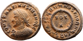 Constantinus II (Caesar:317-337) Follis. Obverse: Laureate, draped, cuirassed bust Reverse: VOT X

Artificial sand patina

18mm 3.11g