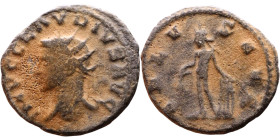 Roman coin – Claudius II Gothicus (268-270) – Bilon Antoninianus

Artificial sand patina

20mm 2.88g