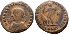 Licinius II (317-324) follis. follis. Obv: Cuirassed bust of emperor Rev: Jupiter standing left, chlamys across left shoulder, leaning on scepter with...