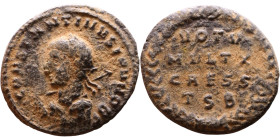 Crispus (317-326) follis. Obv: Cuirassed bust of emperor Rev: VOT V MVLT X CAES

Artificial sand patina

19mm 2.76g