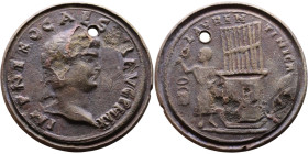 Roman Empire
Nero. Medallion Minted cerca 4-5th century
Copper alloy contorniate. (whole) Laureate head of Nero, right; before, countermark. (obvers...