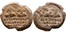 Late Roman / Byzantine period - Lead seal

34mm 30.45g
