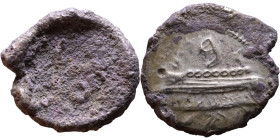 PHOENICIA: Sidon (4th century) Ar Obol Obverse: Galley l.; legend in Phoenician, Reverse. Persian king battling lion

12mm 0.83g