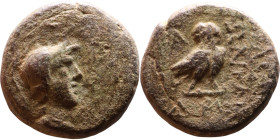 Greek Bronze coin. (IV-I century BC)

13mm 1.92g