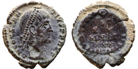 Constantius II (337-361 AD). AE follis. Obv.: DN CONSTANTIVS PF AVG, pearl diademed bust right. Rev.: VOT XX MVLT XXX in wreath

15mm 1.70g