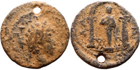 Roman Provincial bronze coin (I-III century)

Artificial sand patina

21mm 4.53g