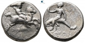 Calabria. Tarentum 380-345 BC. Nomos AR