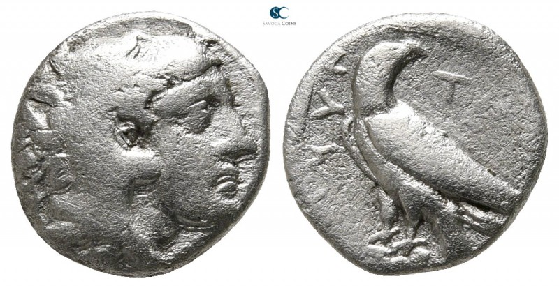 Kings of Macedon. Aigai or Pella. Amyntas III 393-369 BC. 
Hemidrachm AR

13 ...