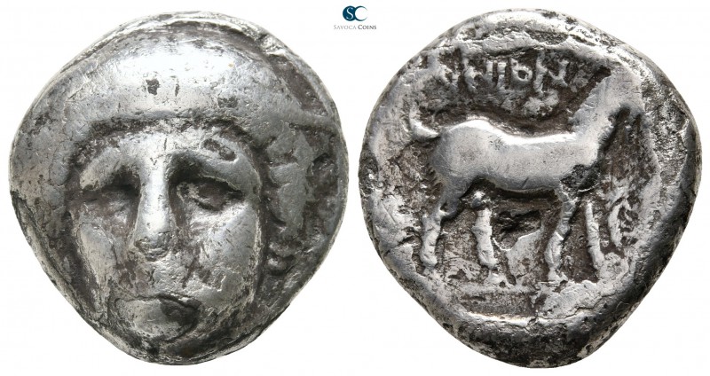 Thrace. Ainos circa 400-350 BC. 
Tetradrachm AR

22 mm., 13,55 g.

Head of ...