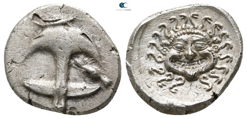 Thrace. Apollonia Pontica 420-300 BC. 
Drachm AR

15 mm., 3,40 g.

Upright ...