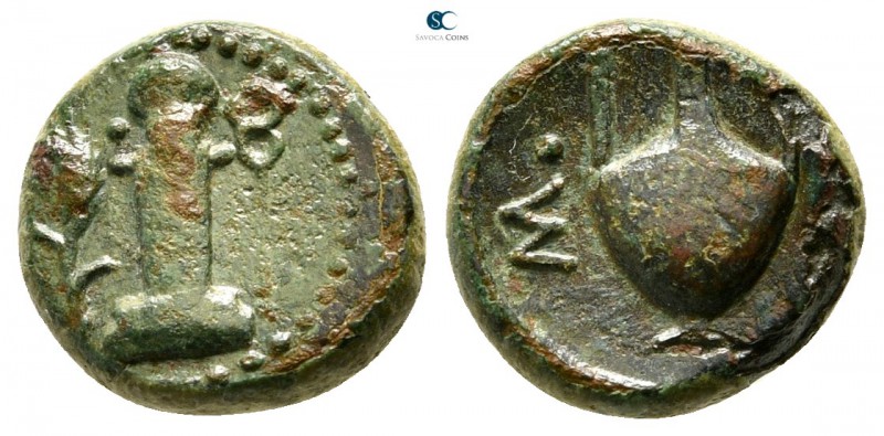 The Thracian Chersonese. Sestos circa 300 BC. 
Bronze Æ

11 mm., 1,79 g.

H...