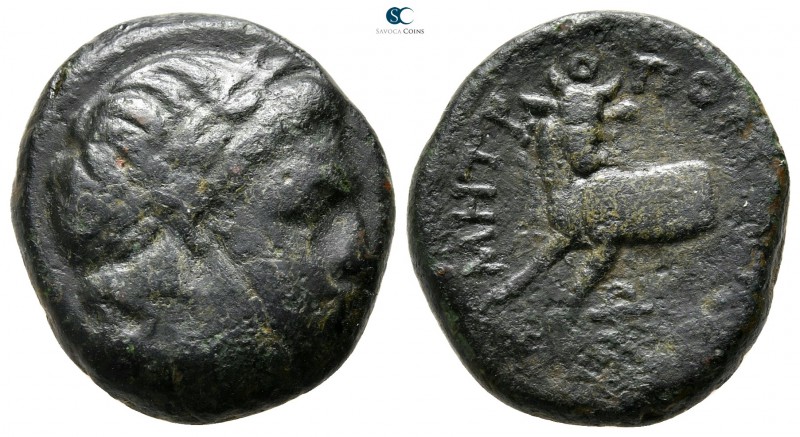 Thessaly. Metropolis 300-200 BC. 
Bronze Æ

21 mm., 8,72 g.

Laureate head ...