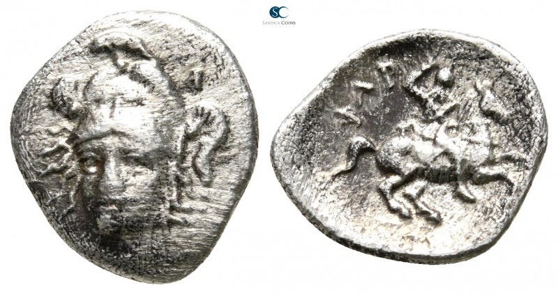 Thessaly. Pharsalos circa 390-370 BC. 
Trihemiobol AR

13 mm., 1,21 g.

Hel...