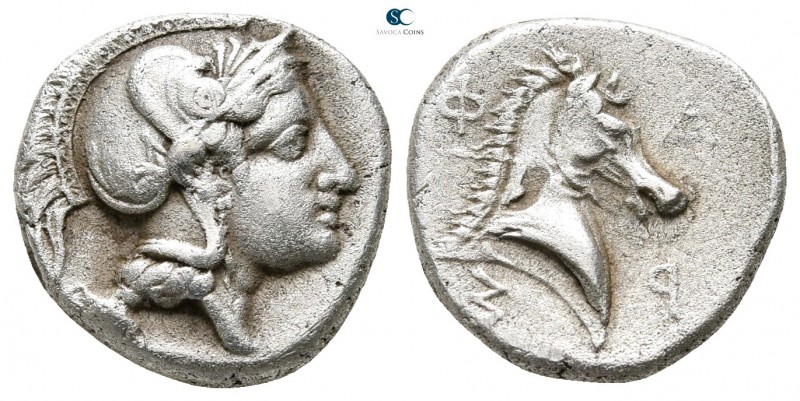 Thessaly. Pharsalos circa 370-350 BC. 
Hemidrachm AR

15 mm., 2,88 g.

Head...