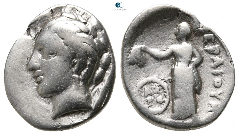 Thessaly. Pherae 302-286 BC. 
Hemidrachm AR

17 mm., 2,62 g.

Laureate head...