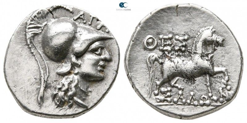 Thessaly. Thessalian League circa 100 BC. 
Drachm AR

18 mm., 3,77 g.

ΑΓΑ,...