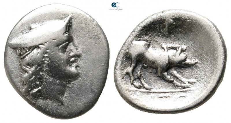 Aetolia. Aetolian League 250-145 BC. 
Triobol AR

16 mm., 2,59 g.

Head of ...