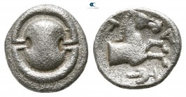 Boeotia. Tanagra 387-374 BC. Obol AR