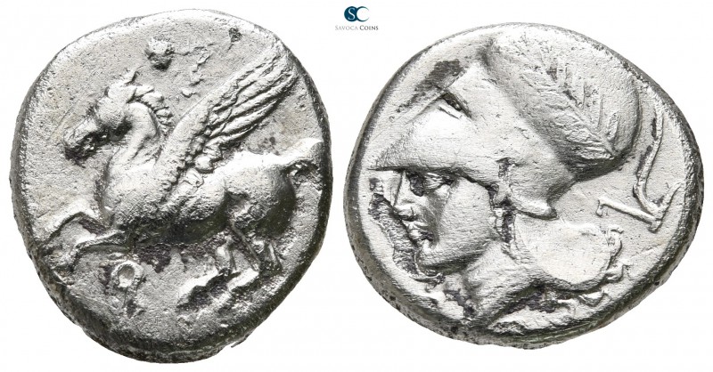 Corinthia. Corinth 375-300 BC. 
Stater AR

20 mm., 8,16 g.

Pegasos flying ...