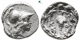 Messenia. Korone 100-50 BC. Hemidrachm AR