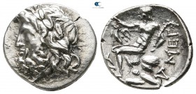 Arkadia. Arkadian League, Megalopolis 175-168 BC. Triobol-Hemidrachm AR