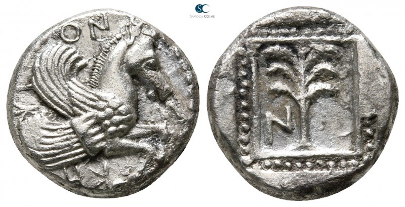 Troas. Skepsis 500-400 BC. 
Drachm AR

16 mm., 3,88 g.

Σ-ΚΗ-ΨI-ΟΝ clockwis...