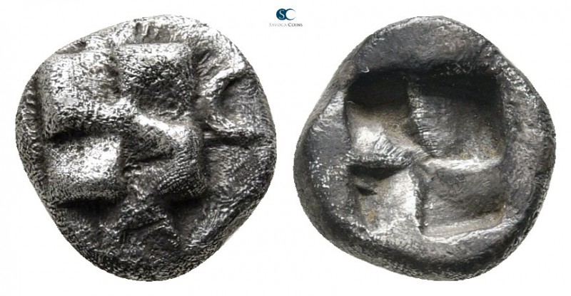 Ionia. Uncertain mint 625-600 BC. 
1/24 Stater AR

9 mm., 1,06 g.

Raised s...