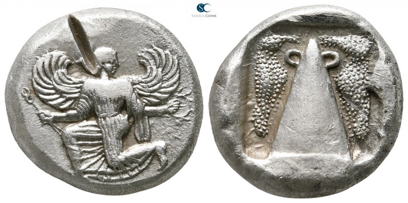 Caria. Kaunos 450-430 BC. 
Stater AR

21 mm., 11,71 g.

Iris running left, ...