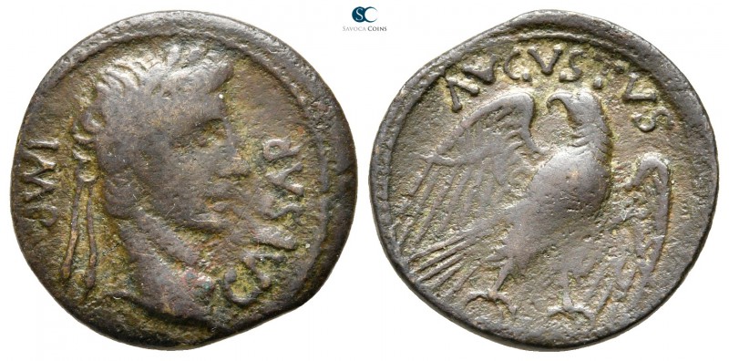 Gaul. Lugdunum (?). Augustus 27 BC-AD 14. 
Quadrans Æ

18 mm., 3,03 g.

 IM...
