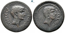 Mysia. Parion. Augustus with Agrippa 27 BC-AD 14. Dupondius Æ