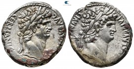 Seleucis and Pieria. Possibly Antioch. Nero, with Divus Claudius AD 54-68. Tetradrachm AR