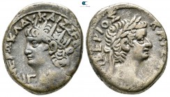 Egypt. Alexandria. Nero, with Tiberius AD 54-68. Dated RY 13=AD 66/7. Billon-Tetradrachm