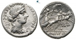 C. Annius T. F. T. N. and L. Fabius L. F. Hisoaniensis 82-81 BC. Mint in north Italy or Spain. Denarius AR