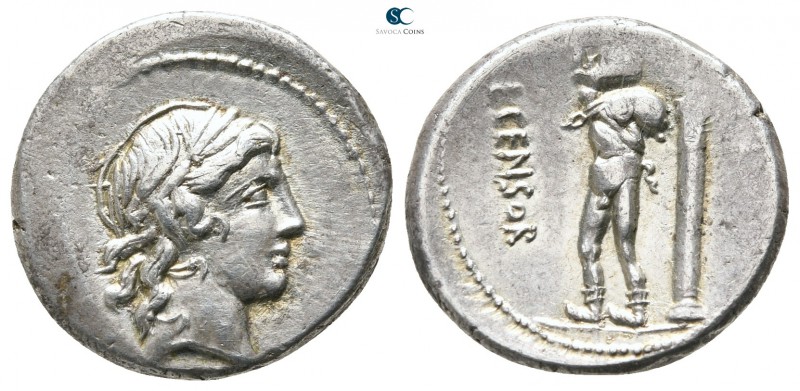 L. Censorinus 82 BC. Rome
Denarius AR

17 mm., 3,51 g.

Laureate head of Ap...
