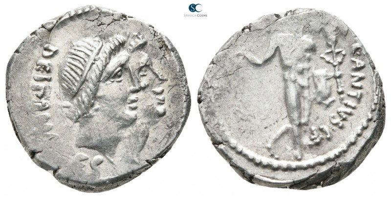 C. Antius C. f. Restio 47 BC. Rome
Denarius AR

17 mm., 3,32 g.

Jugate hea...
