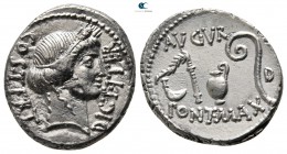 The Caesarians. Julius Caesar 46 BC. Utica (?) mint. Denarius AR